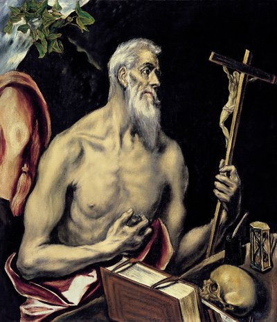 Tövbe eden Aziz Jerome by El Greco