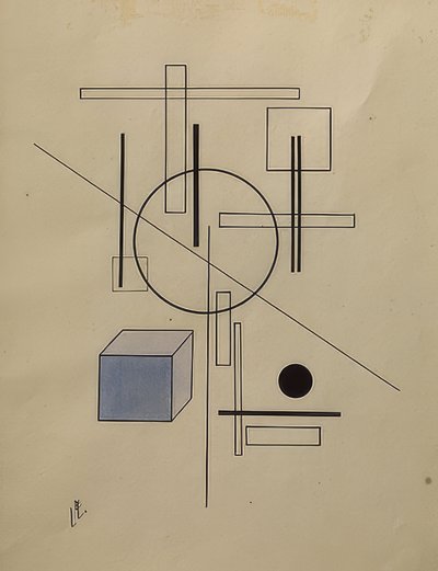 Kompozisyon. 1920 by Eliezer Markowich Lissitzky