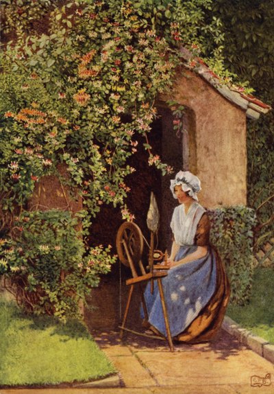 Ve Lucy, direksiyonunda şarkı söyleyecek (renkli lito) by Eleanor Fortescue Brickdale
