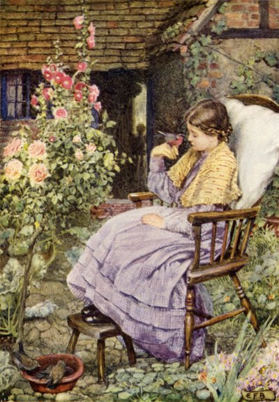 "Fakat Kuşların Sesleri nedir... Sözcükler, Bizim Sözlerimiz?" (renkli taş) by Eleanor Fortescue Brickdale