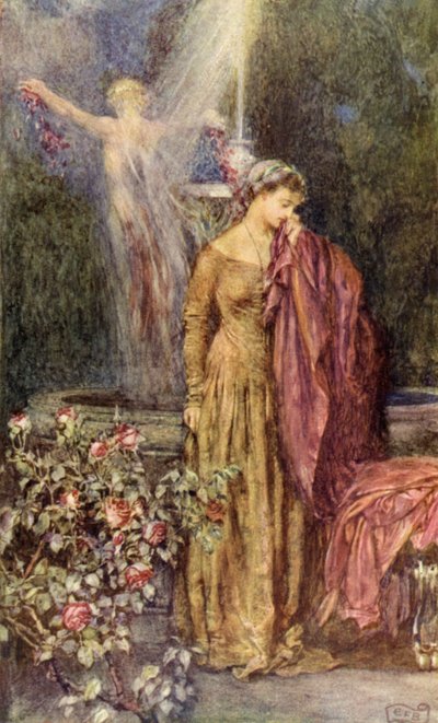 "Ama kim bir Rüyayı Gerçeğe Karşı Alabilir?" (renkli taş) by Eleanor Fortescue Brickdale