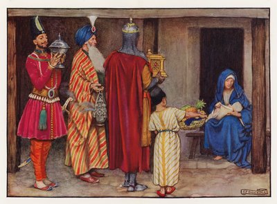 Carols: The Kings from Orient (renkli taş) by Eleanor Fortescue-Brickdale