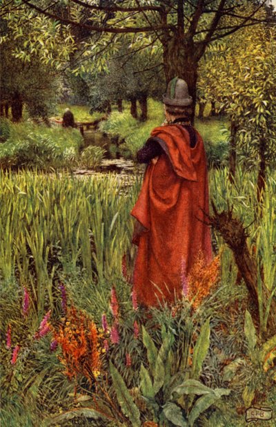 Elaine (renkli taş) by Eleanor Fortescue-Brickdale