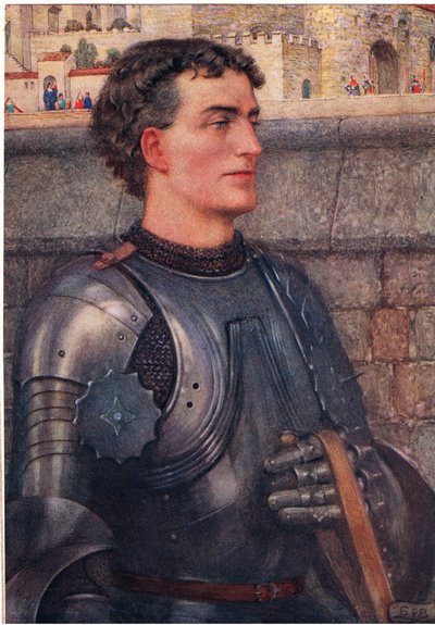 Lancelot, c.1910 (renkli taş) by Eleanor Fortescue Brickdale