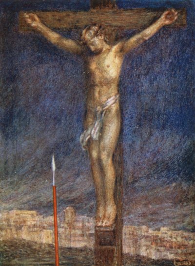 Kralın Zaferi, "Bitti" (renkli taş) by Eleanor Fortescue-Brickdale