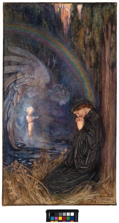 Ölümünden Sonra Doğan Çocuk, 1904 civarı (kağıt üzerine suluboya ve guaj) by Eleanor Fortescue-Brickdale