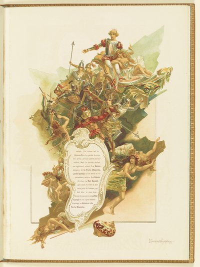 Marius Petipa ve Riccardo Drigo tarafından La Perle bale programı, 1896. by Elena Petrovna Samokish Sudkovskaya