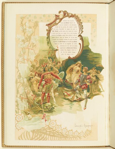 Marius Petipa ve Riccardo Drigo tarafından La Perle bale programı, 1896. by Elena Petrovna Samokish Sudkovskaya