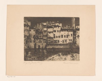 Borgo San Jacopo (Firenze) (nesne üzerindeki orijinal başlık) by Elena Wissmann (signed by artist)