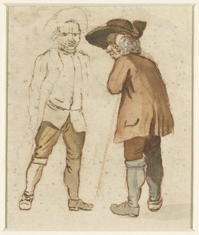Konuşmada iki yaşlı çiftçi by Elias Martin (possibly)