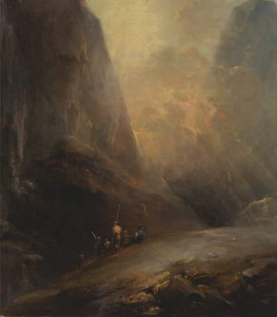 Banditti ile Dağ Manzarası by Elias Martin