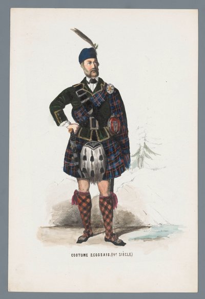 İskoç kostümü. (19. Yüzyıl.) (nesne üzerindeki başlık) by Elias Spanier
