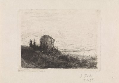 Clarens yakınlarındaki Chateau Chatelard by Elias Stark (signed by artist)