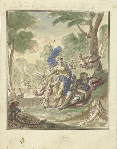 Rinaldo'da silahlı by Elias van Nijmegen