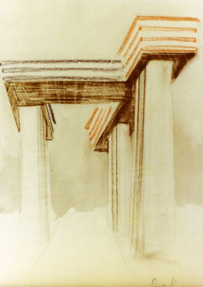 El lissitzky (lazar markovich lissitzky) tarafından önerilen ve asla inşa edilmeyen wolkenbugel (bulut demir) binası için tasarım çizimi by Eliezer Markowich Lissitzky