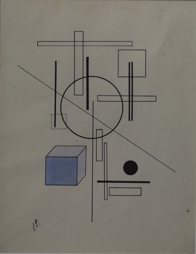Kompozisyon, 1920 by Eliezer Markowich Lissitzky