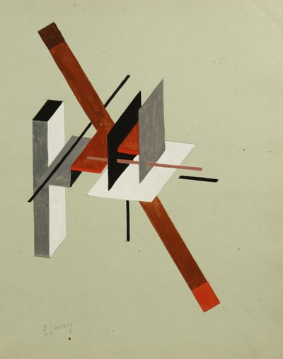Proun, yaklaşık 1923 by Eliezer Markowich Lissitzky