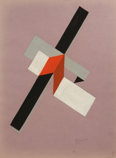 Proun, yaklaşık 1923 by Eliezer Markowich Lissitzky