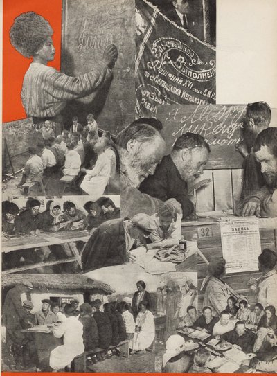 Okuma yazma bilmeyenlere karşı mücadele. SSCB Sosyalizmi İnşa Eder, 1933