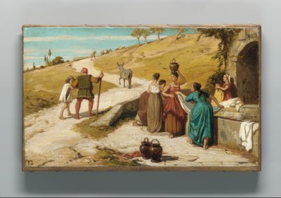 Değirmenci, oğlu ve eşeğin masalı by Elihu Vedder