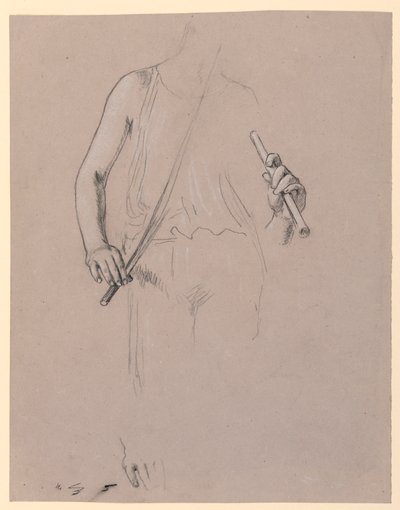 Figür Çalışması: Kostümlü Adam by Elihu Vedder