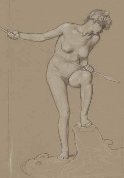 Mızraklı Kız Yunus, c. 1900. by Elihu Vedder