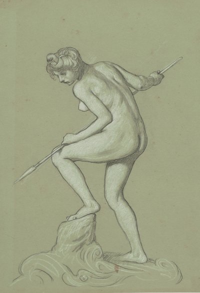 Mızraklı Kız Yunus, c. 1900. by Elihu Vedder