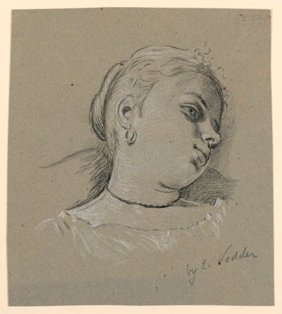 İtalyan kız by Elihu Vedder