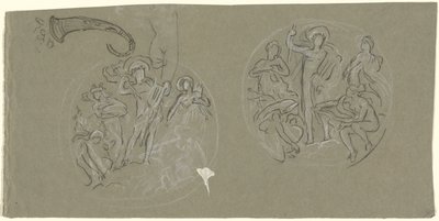Huntington Tavan için çalışma sayfası by Elihu Vedder