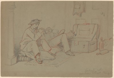 Latin Mahallesi'ndeki öğrenciler, Paris, c. 1858. by Elihu Vedder