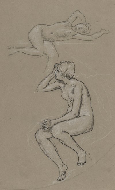 Bahar Figürü Çalışmaları by Elihu Vedder