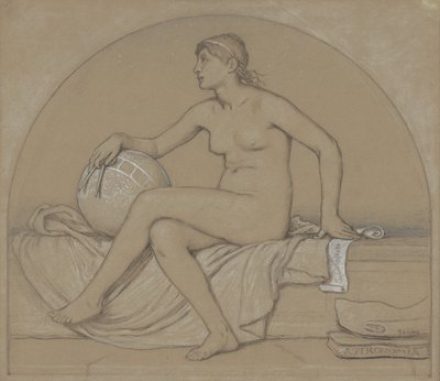 Astronomi Çalışması, 1892. by Elihu Vedder