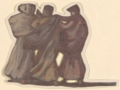 Yunan Kızlarının Banyo Yapması Çalışması, c. 1872. by Elihu Vedder