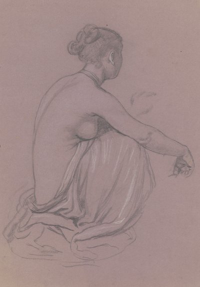 Yunan Kızlarının Banyo Yapması Çalışması, c. 1872. by Elihu Vedder