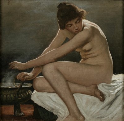 Cadı La Strega için çalışma by Elihu Vedder