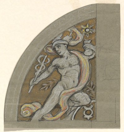 Merkür için Çalışma by Elihu Vedder