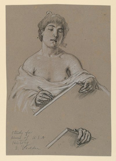 "Tarihin İlham Perisi" Çalışması by Elihu Vedder