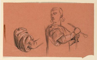 "Düğün Alayı" Çalışması by Elihu Vedder
