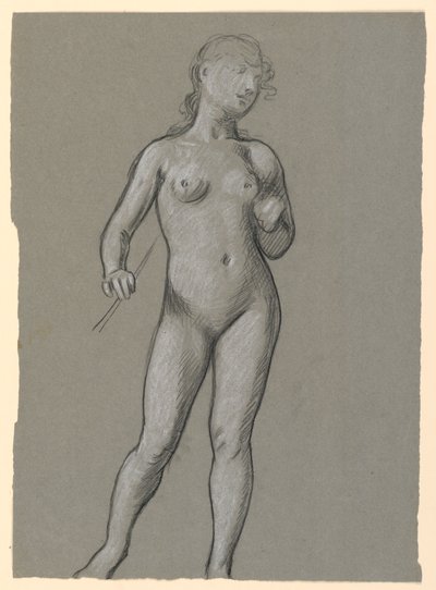 Çıplak Kadın Çalışması by Elihu Vedder