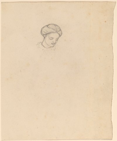 Kız Kafasının İncelenmesi, c. 1858. by Elihu Vedder
