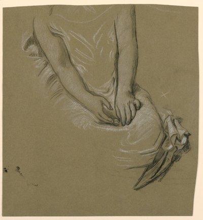 Kadın model çalışması by Elihu Vedder