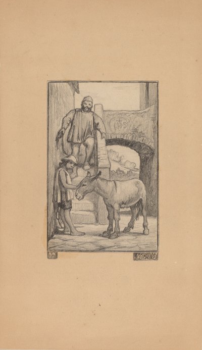 Oğul ve Eşek, 1863. by Elihu Vedder