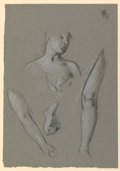 figür çalışmalarının detayları by Elihu Vedder