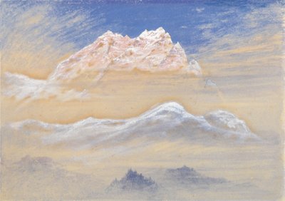 Dağ Manzarası: İtalya, Rudmannsdorf yakınlarında görülen Terglon Alpleri Zincirinin bir kısmı by Elijah Walton