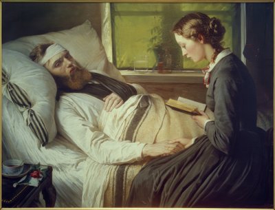E. Jerichau-Baumann, Yaralı Solda by Elisabeth Jerichau Baumann