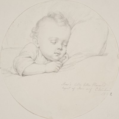 "Annenin kendi çizdiği minik minik Harald" by Elisabeth Jerichau Baumann