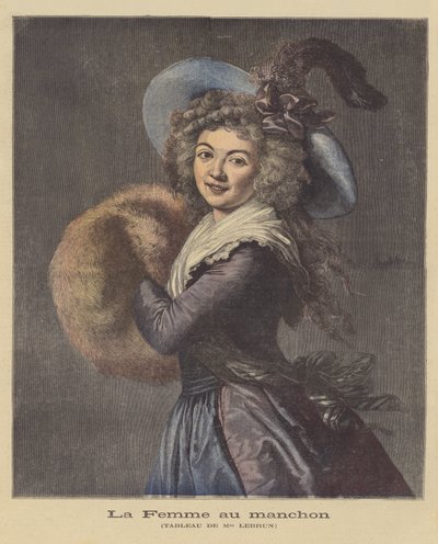 Muff ile Bayan by Elisabeth Louise Vigee Lebrun