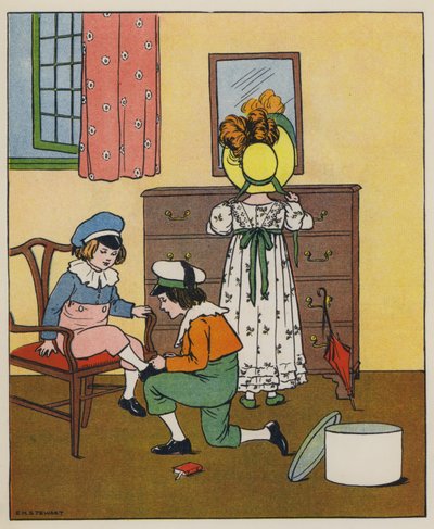 Pazar, Giyinme Zamanı (renkli taş) by Elise H. Stewart