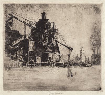 Otto Kola ve Kömür Vinç by Elisha Kent Kane Wetherill