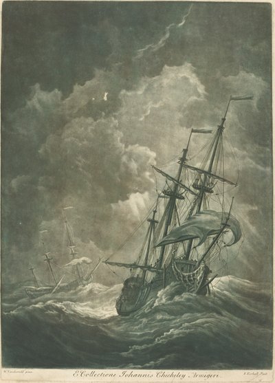 John Chicheley Koleksiyonundan Nakliye Sahnesi by Elisha Kirkall after Willem van de Velde the Elder